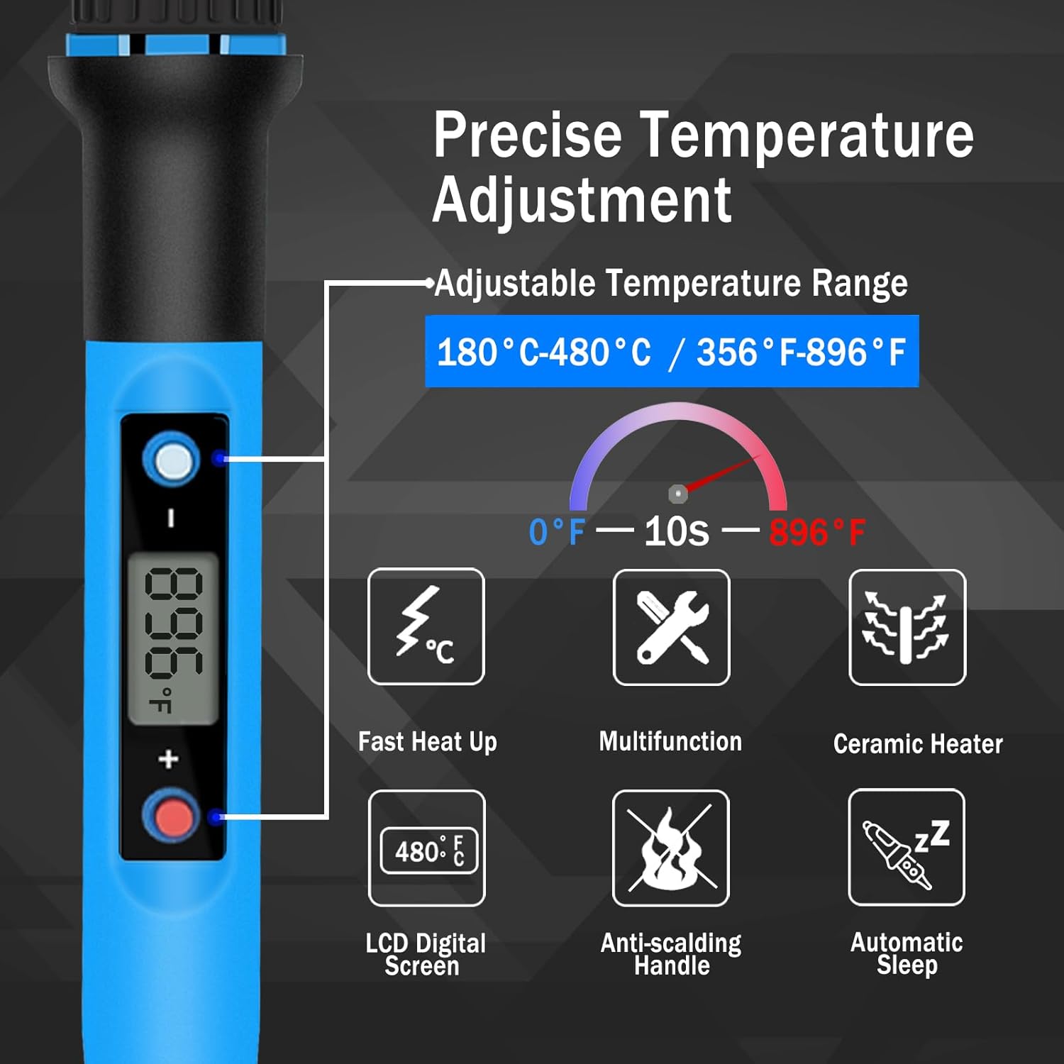 80W Soldering Iron Kit With LC – Electronics Repair Images recenzja i cena