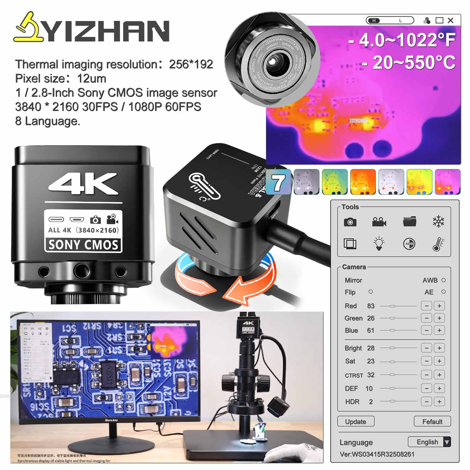 YIZHAN Thermal Imager 4k Elect – Electronics Repair Images recenzja i cena